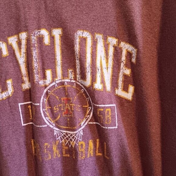 Champion Iowa State Cyclones T-Shirt Men's 2XL Red Gold Basketball 1858 ISU - Picture 2 of 5